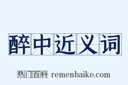 醉中近义词是什么意思的图片